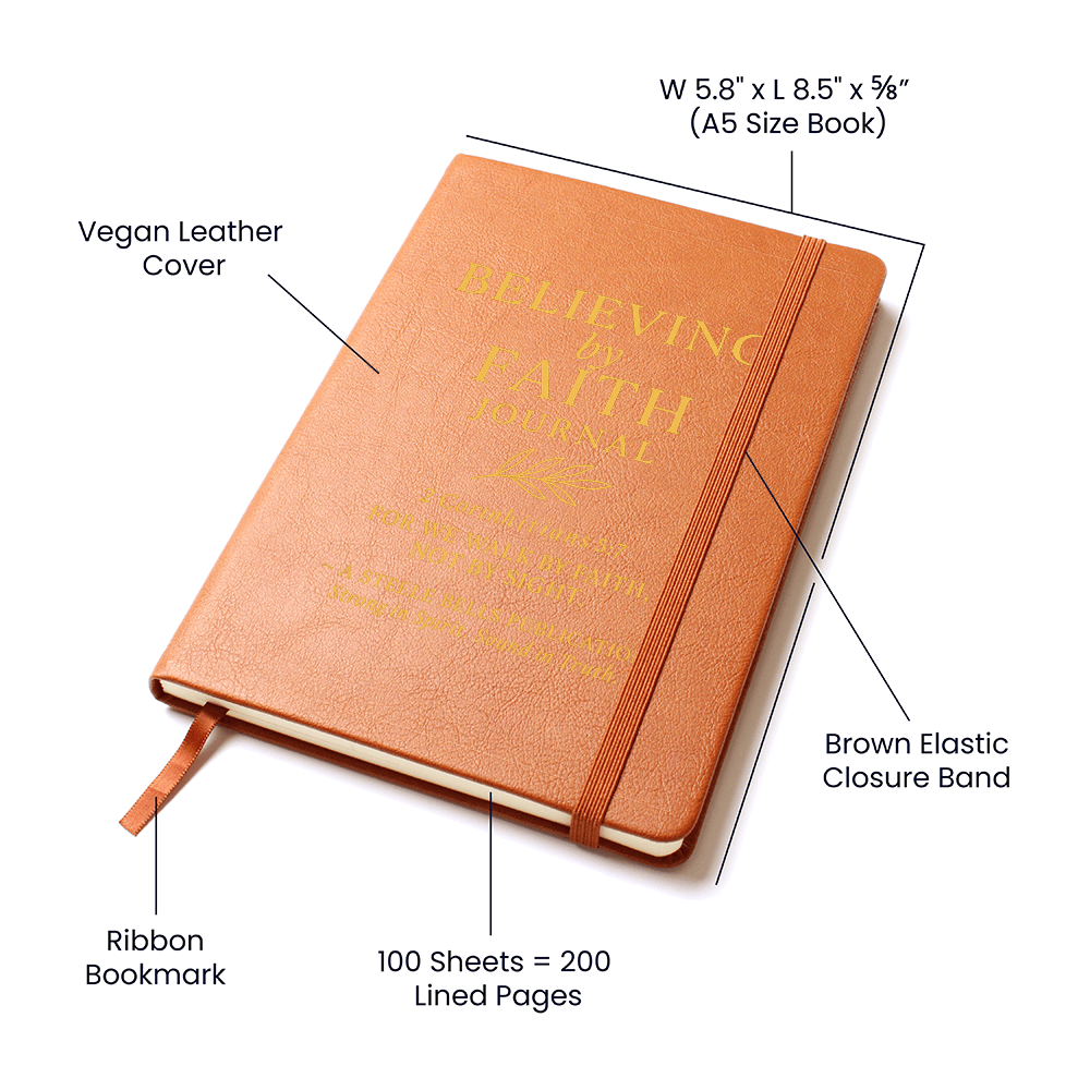 Believing by Faith – Vegan Leather Journal
