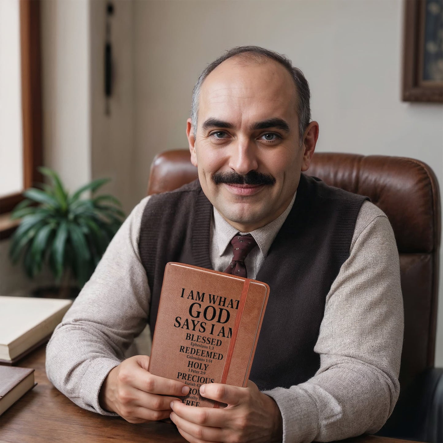 I Am What God Says I Am – Leather Journal of Biblical Identity