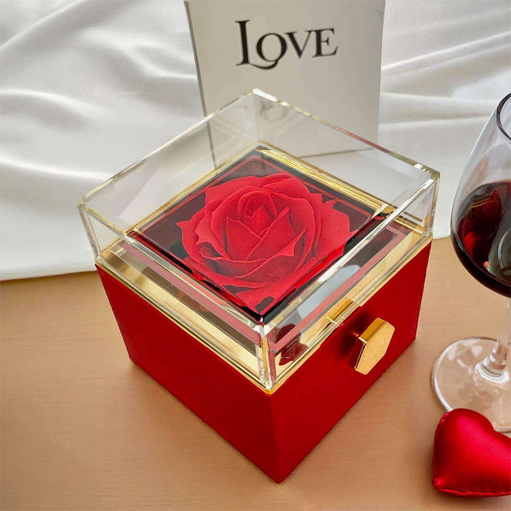 Forever & Always – Love Knot Necklace with Eternal Rose Box