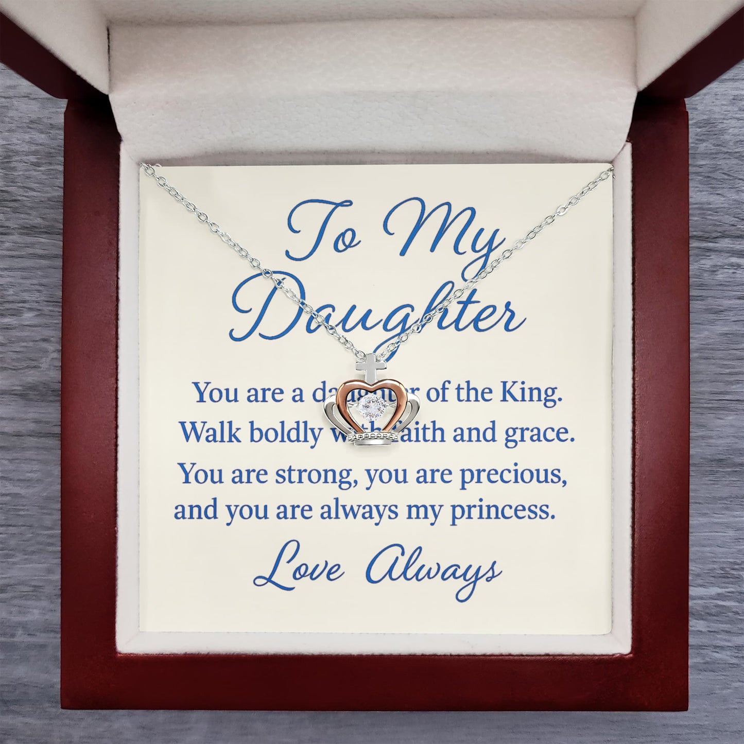 Queen of My Heart – Crown Pendant Necklace